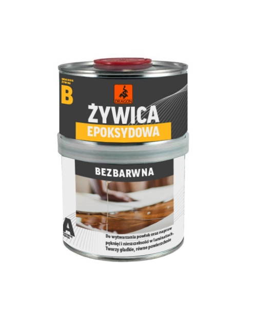 Zdjęcie: Żywica epoksydowa bezbarwna dwuskładnikowa (500 g + 250 g) DRAGON