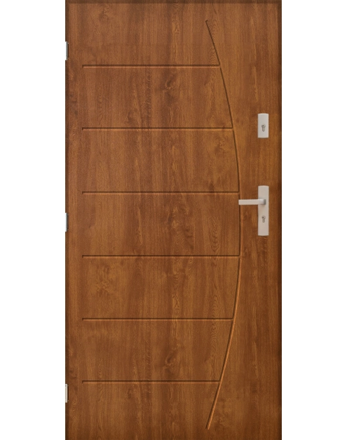 Zdjęcie: Drzwi zewnętrzne korab złoty dąb 90l komplet PANTOR