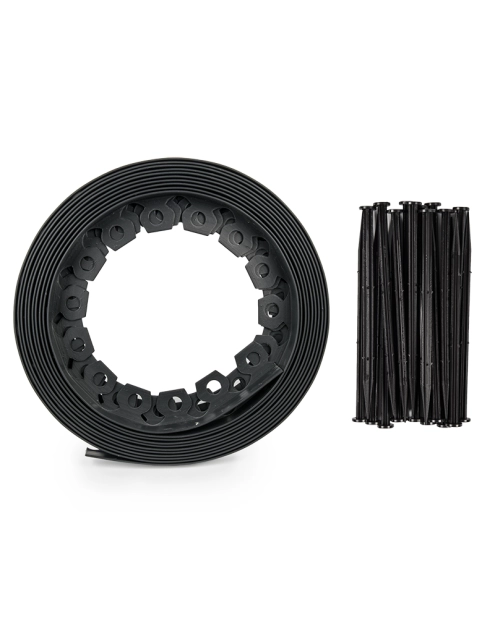 Zdjęcie: Obrzeże ogrodowe Easy Border Set 50 mm, 20 kotew, czarny BRADAS