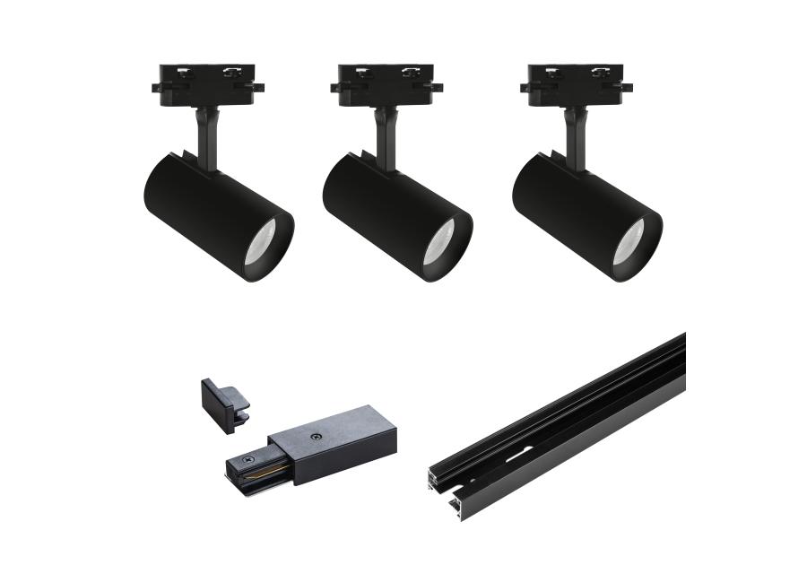 Zdjęcie: Oświetlenie szynowe - zestaw 3xGU10 czarny DPM SOLID