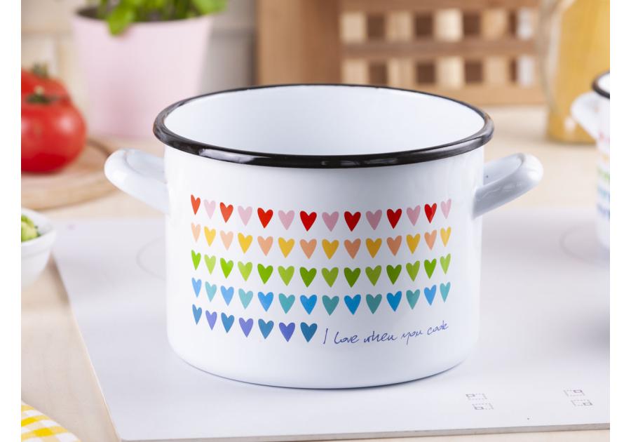 Zdjęcie: Garnek Love prosty 20 cm - 4,8 L L biały SILESIA