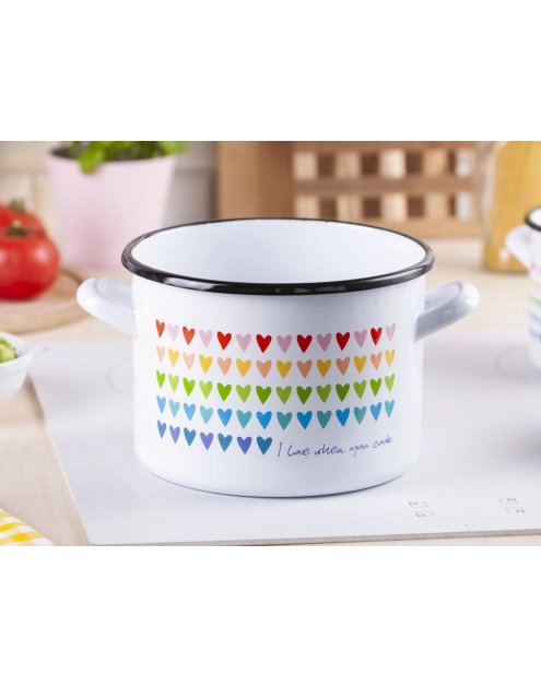 Zdjęcie: Garnek Love prosty 20 cm - 4,8 L L biały SILESIA