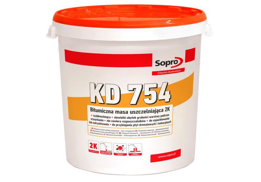 Zdjęcie: Masa uszczelniająca bitumiczna dwuskładnikowa KD 754 SOPRO