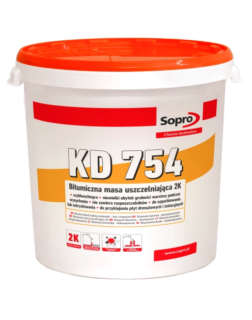 Zdjęcie: Masa uszczelniająca bitumiczna dwuskładnikowa KD 754 SOPRO