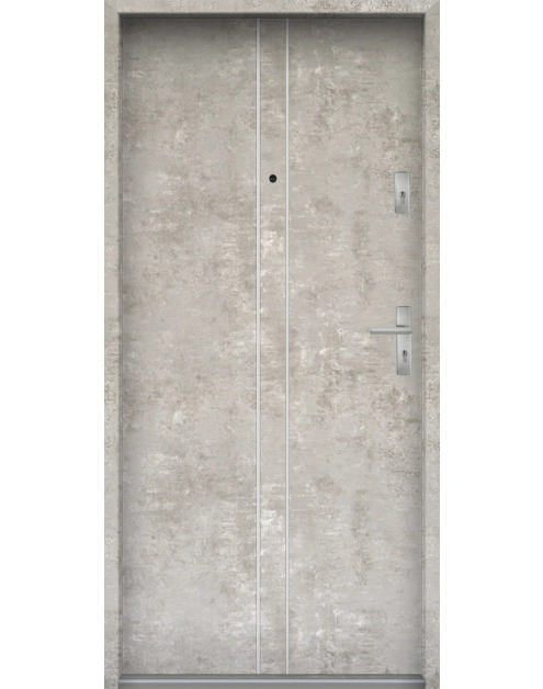 Zdjęcie: Drzwi wejściowe do mieszkań Bastion A-38 Beton naturalny 90 cm lewe OSP KR CENTER