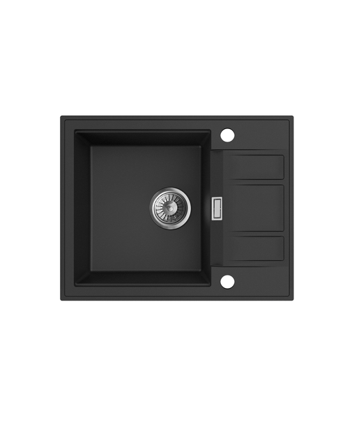 Zdjęcie: Zlewozmywak granitowy Fashion 1-komorowy Lava Stone, z krótkim ociekaczem, 58x46x21,5 cm MILÓ