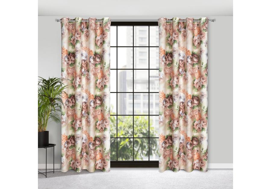 Zdjęcie: Zasłona gotowa Altea 140x250 cm beżowy EUROFIRANY