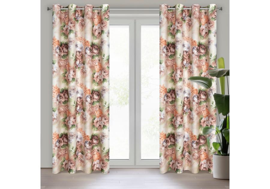 Zdjęcie: Zasłona gotowa Altea 140x250 cm beżowy EUROFIRANY