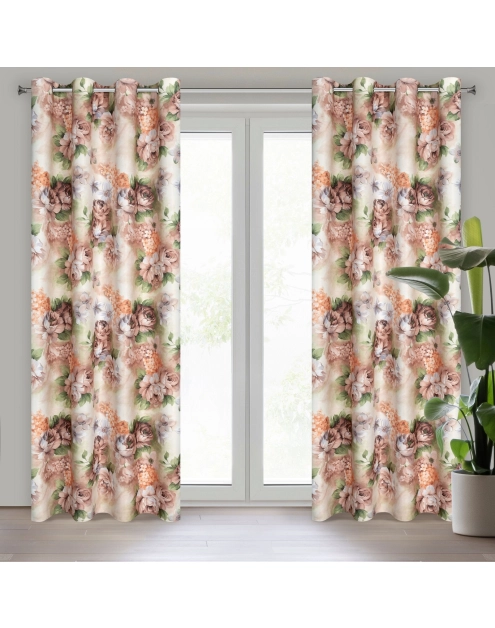 Zdjęcie: Zasłona gotowa Altea 140x250 cm beżowy EUROFIRANY