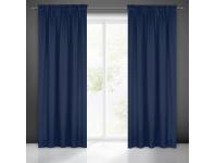 Zdjęcie: Zasłona gotowa Logan na taśmie 135x270 cm granatowy EUROFIRANY