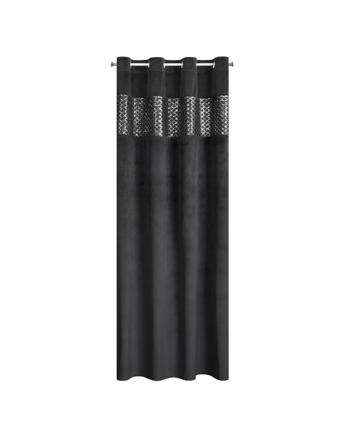 Zdjęcie: Zasłona gotowa Margot 140 x 250 cm czarny EUROFIRANY