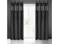 Zdjęcie: Zasłona gotowa Margot 140 x 250 cm czarny EUROFIRANY