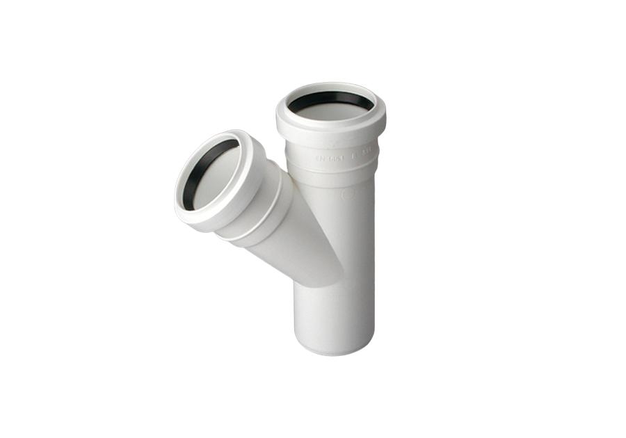 Zdjęcie: Trójnik kanalizacyjny KW PP BI 50/50 45 stopni COMFORT