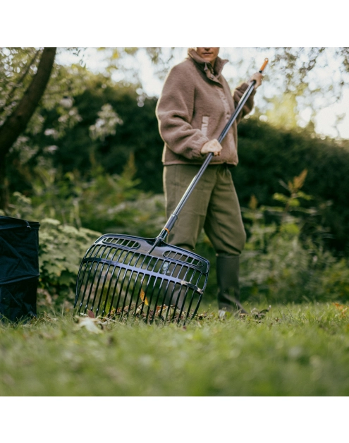Zdjęcie: Łopato-grabie z tworzywa, głowica One Click FISKARS