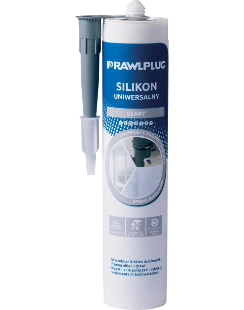 Zdjęcie: Silikon uniwersalny szary 300 ml RAWLPLUG