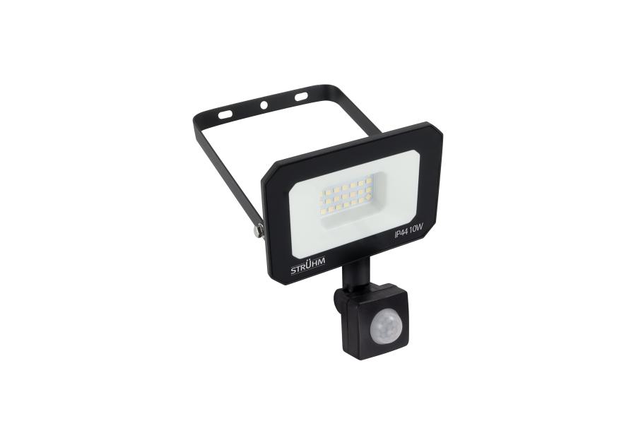 Zdjęcie: Naświetlacz SMD LED z czujnikiem ruchu Aston LED S 10 W NW kolor czarny STRUHM