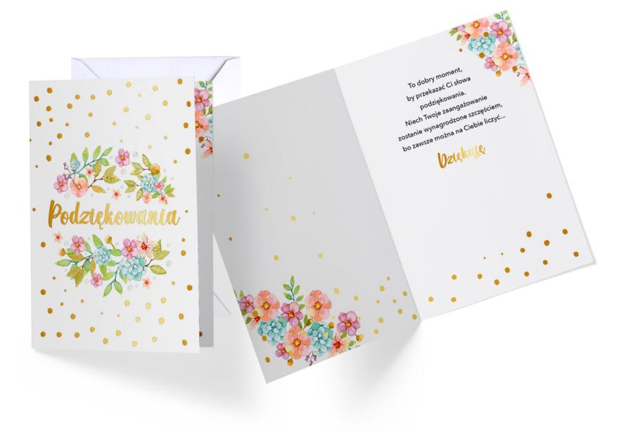 Zdjęcie: Karnet PR-186 Podziękowania KUKARTKA