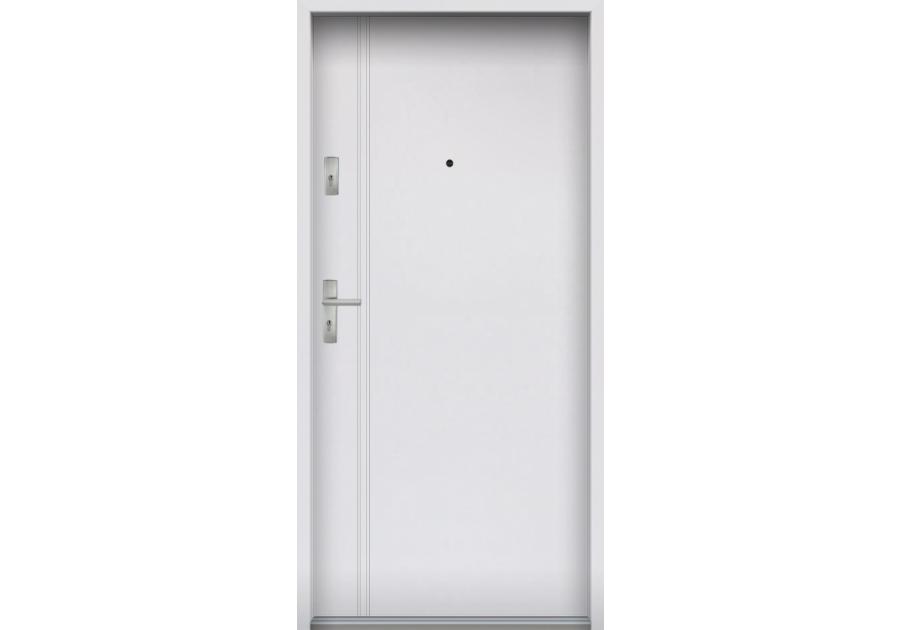 Zdjęcie: Drzwi wejściowe do mieszkań Bastion A-37 Biały 90 cm prawe OSP KR CENTER