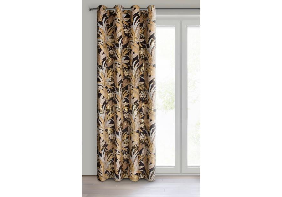 Zdjęcie: Zasłona gotowa Adel140 x 250 cm czarny EUROFIRANY