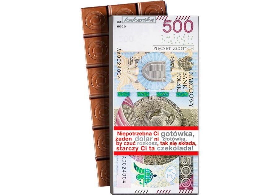Zdjęcie: CZEKOLADA 108 (500 złotych) BANKNOT CZK-108