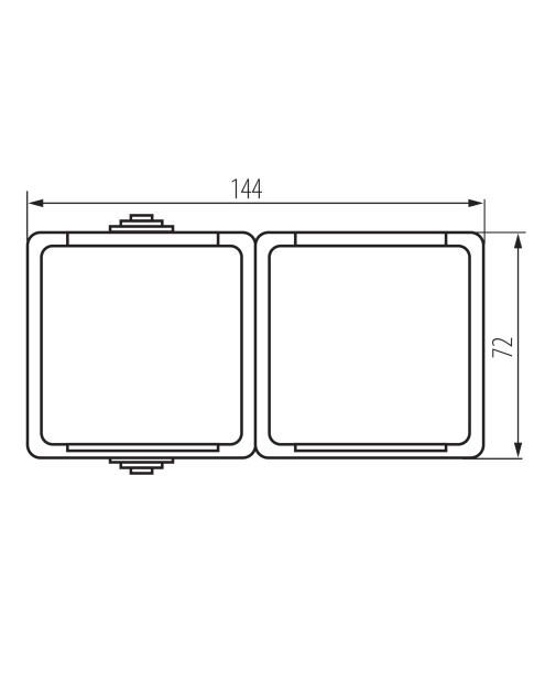 Zdjęcie: Gniazdo zasilające francuskie x2 Tekno 05-1254-141 MOWION