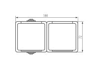Zdjęcie: Gniazdo zasilające francuskie x2 Tekno 05-1254-141 MOWION