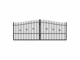 Brama dwuskrzydłowa Liwia 4x1,3-1,5 m stal ocynk+ral9005 POLBRAM