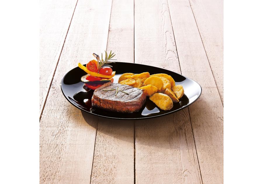 Zdjęcie: Półmisek owalny Steak Friends Time 30 x 26 cm czarny LUMINARC