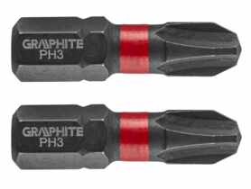 Bity udarowe PH3 x 25 mm- 2 szt. GRAPHITE