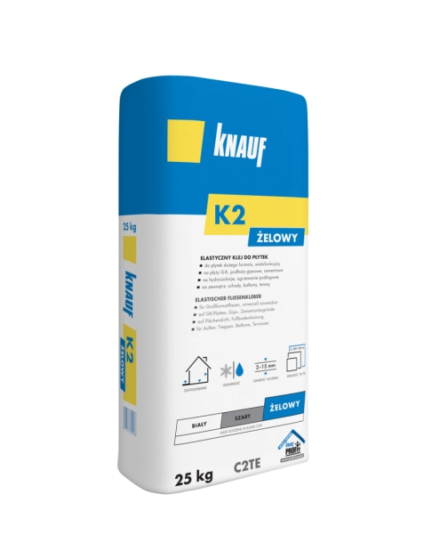 Zdjęcie: Klej do płytek elastyczny żelowy K2 - 25 kg KNAUF