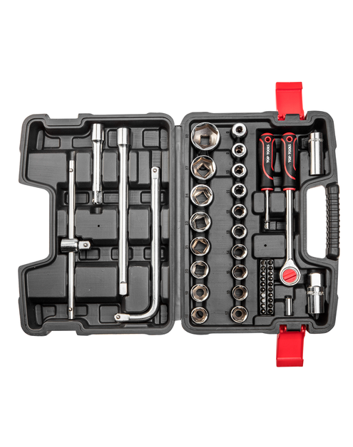 Zdjęcie: Klucze nasadowe 1/4", 1/2", zestaw 47 sztuk TOP TOOLS