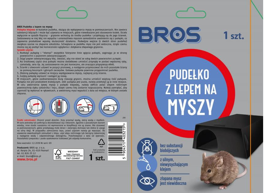 Zdjęcie: Pudełko z lepem na myszy BROS