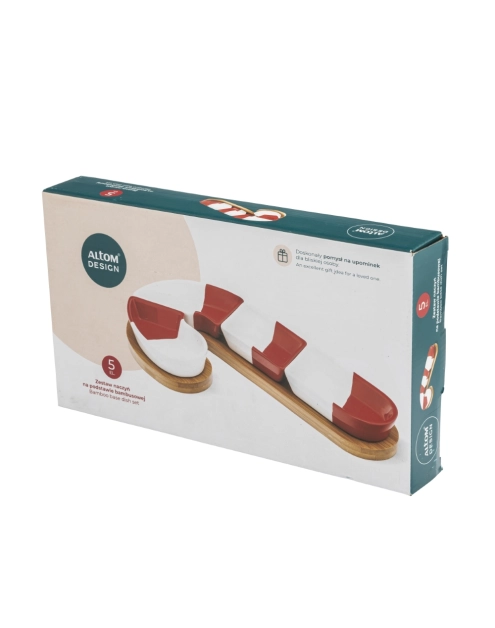 Zdjęcie: Zestaw naczyń na podstawie bambusowej 30x16,5x3,5 cm dekoracja cukrowa laseczka ALTOM DESIGN