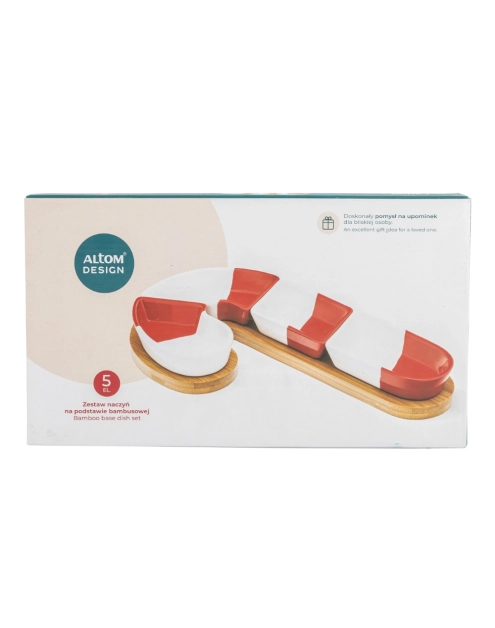 Zdjęcie: Zestaw naczyń na podstawie bambusowej 30x16,5x3,5 cm dekoracja cukrowa laseczka ALTOM DESIGN