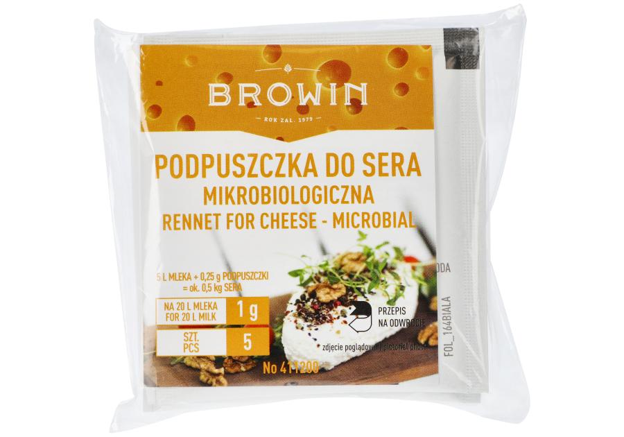 Zdjęcie: Podpuszczka do serów 5x1 g BROWIN