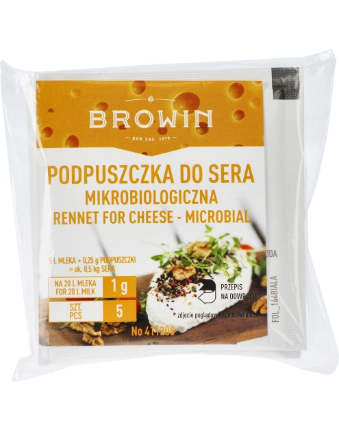 Zdjęcie: Podpuszczka do serów 5x1 g BROWIN
