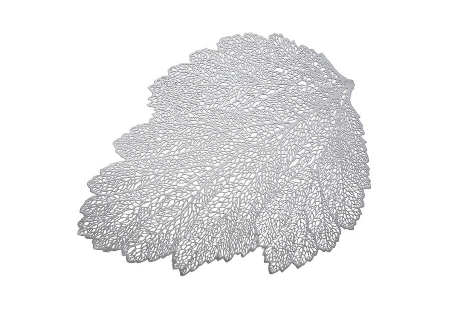 Zdjęcie: Mata stołowa Glamour liść srebrna 30x45 cm AMBITION