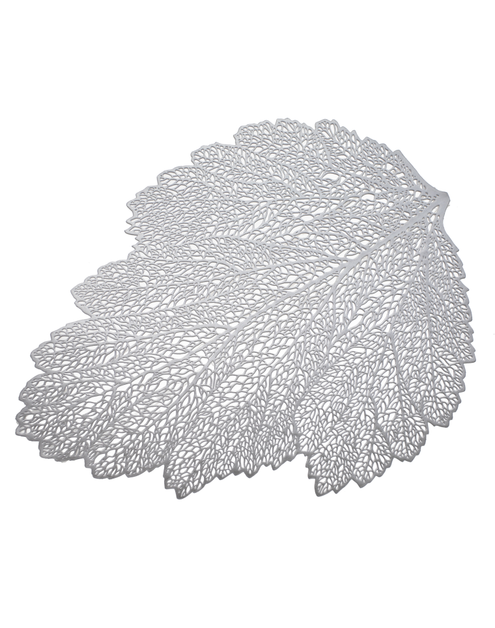 Zdjęcie: Mata stołowa Glamour liść srebrna 30x45 cm AMBITION