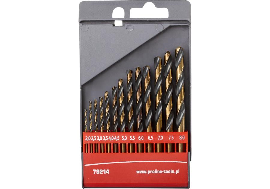 Zdjęcie: Wiertła do metalu HSS DIN338 szlifowane krawędzie  szt.132-8 mm PROLINE