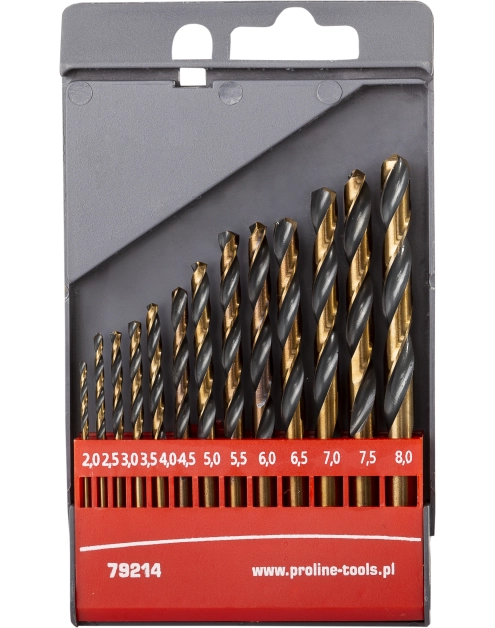 Zdjęcie: Wiertła do metalu HSS DIN338 szlifowane krawędzie  szt.132-8 mm PROLINE