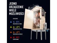 Zdjęcie: Wędzarnia elektryczna dragON Plywood Nature 100E z modułem grzejnym i sterownikiem BROWIN