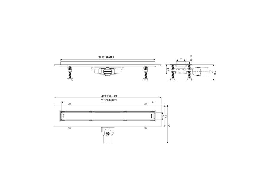 Zdjęcie: Odpływ liniowy venisio slim 300 mm TYCNER