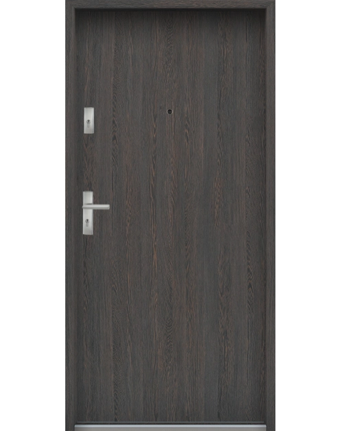 Zdjęcie: Drzwi wejściowe do mieszkań Bastion N-02 Wenge deska 80 cm (NW) prawe ODP KR CENTER