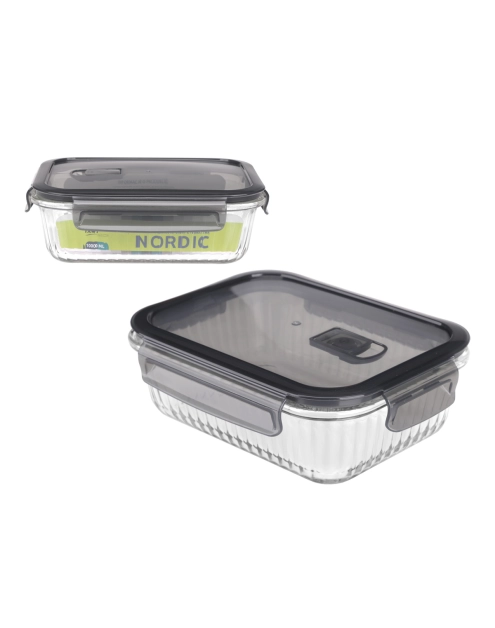 Zdjęcie: Pojemnik żaroodporny Nordic 1000 ml prostokątny 91465 RAVI