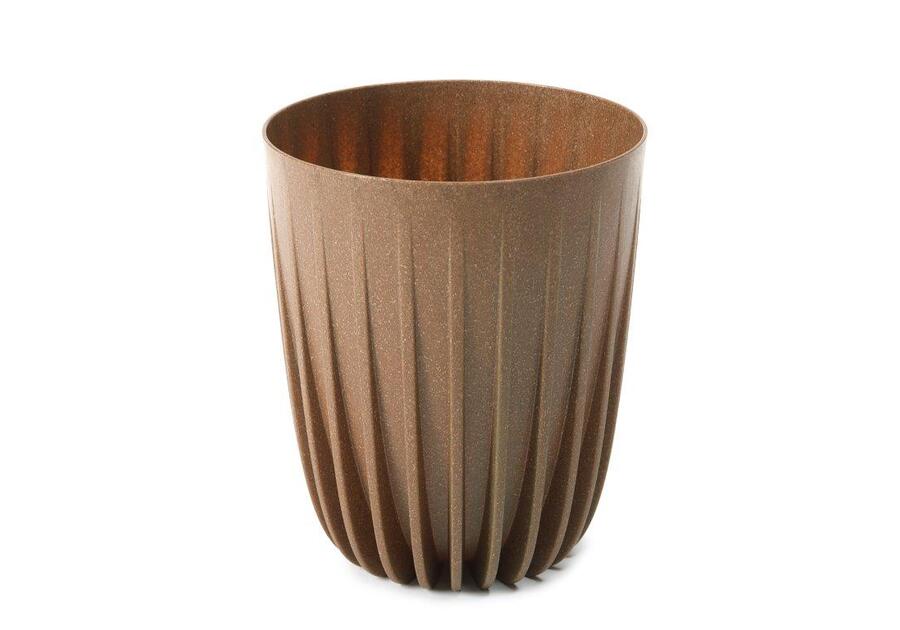 Zdjęcie: Doniczka Mira eco wood 19 cm naturalne drewno LAMELA