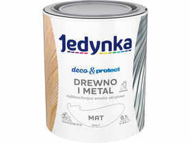 Emalia akrylowa Deco&Protect drewno i metal mat biały 0,7 L JEDYNKA