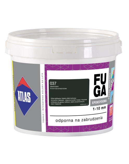 Zdjęcie: Fuga epoksydowa 1-10 mm grafitowy 5 kg ATLAS
