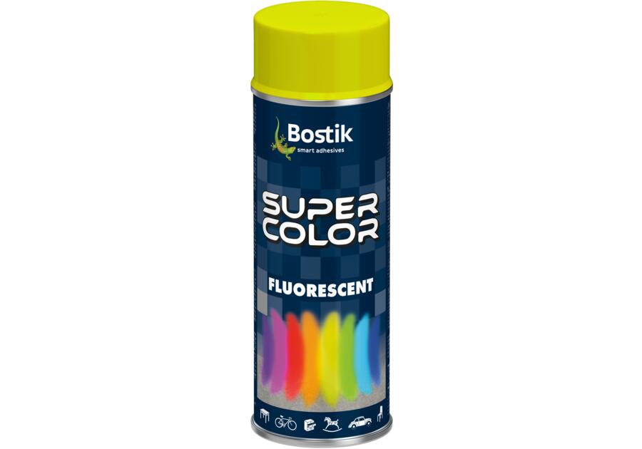 Zdjęcie: Lakier fluorescencyjny Super Color Fluorescent żółty 400 ml BOSTIK