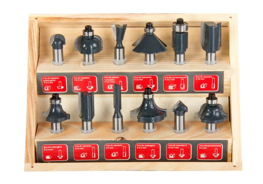 Zdjęcie: Zestaw frezów w pudełku 12 szt. PROLINE