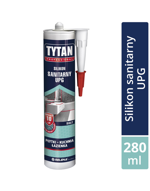 Zdjęcie: Silikon sanitarny biały UPG 280 ml TYTAN PROFESSIONAL